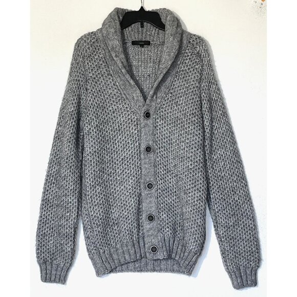 New Filippo Novelli Gray Alpaca Wool Knit Button Cardigan Sweater - Italy - Picture 1 of 7
